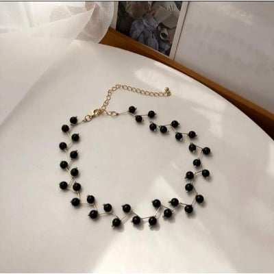 Picture of Uncommon Style Golden Metal With Black Pearl Necklace For Wome