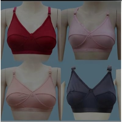 Picture of 4 Pieces Combo Multicolor Stretchable Very Comfortable Bra For Womens And Girls Random Colour - Bra For Girls - ব্রা - Bra