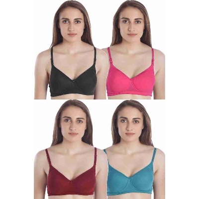 Picture of 4 Pieces Multicolour Randomly Selected Stretchable Bra - Bra - Bra For Girls
