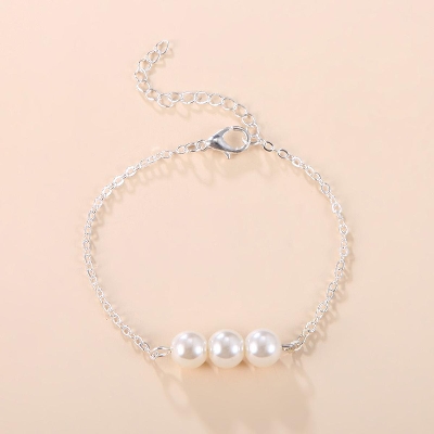 Picture of 3Pcs Simple Korean Pear/Chain Bracelet For Women and Girls