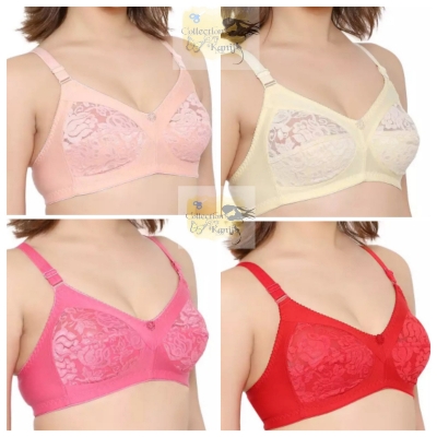 Picture of 4 Pieces of Standard Quality Full Half Net Bra for Women & Girls