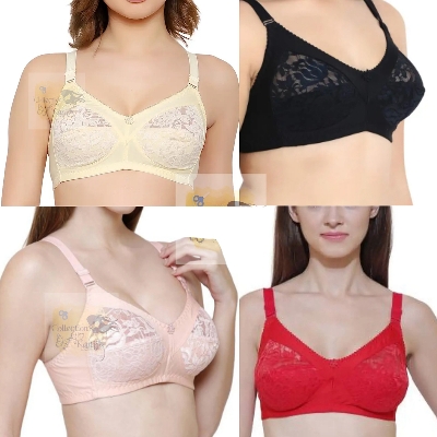 Picture of 4 Pieces High-Quality Half Net Shameless Bra Set for Women & Girls