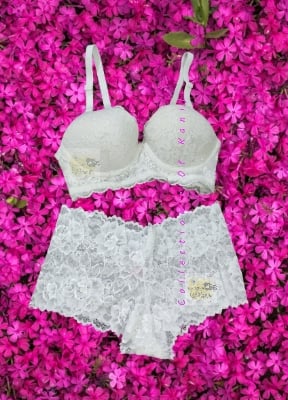 Picture of Export Quality Net Lace Bra Panty Combo Set For Women And Girls