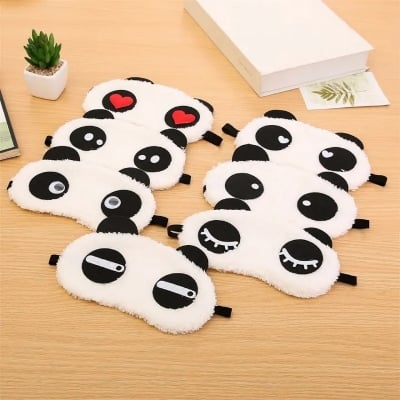 Picture of Korean version of cute panda shelter sleeping eye mask cartoon