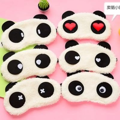 Picture of Korean version of cute panda shelter sleeping eye mask cartoon