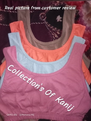Picture of 6 Pieces Semis Bra Genji For Womens And Girls- Random Colour