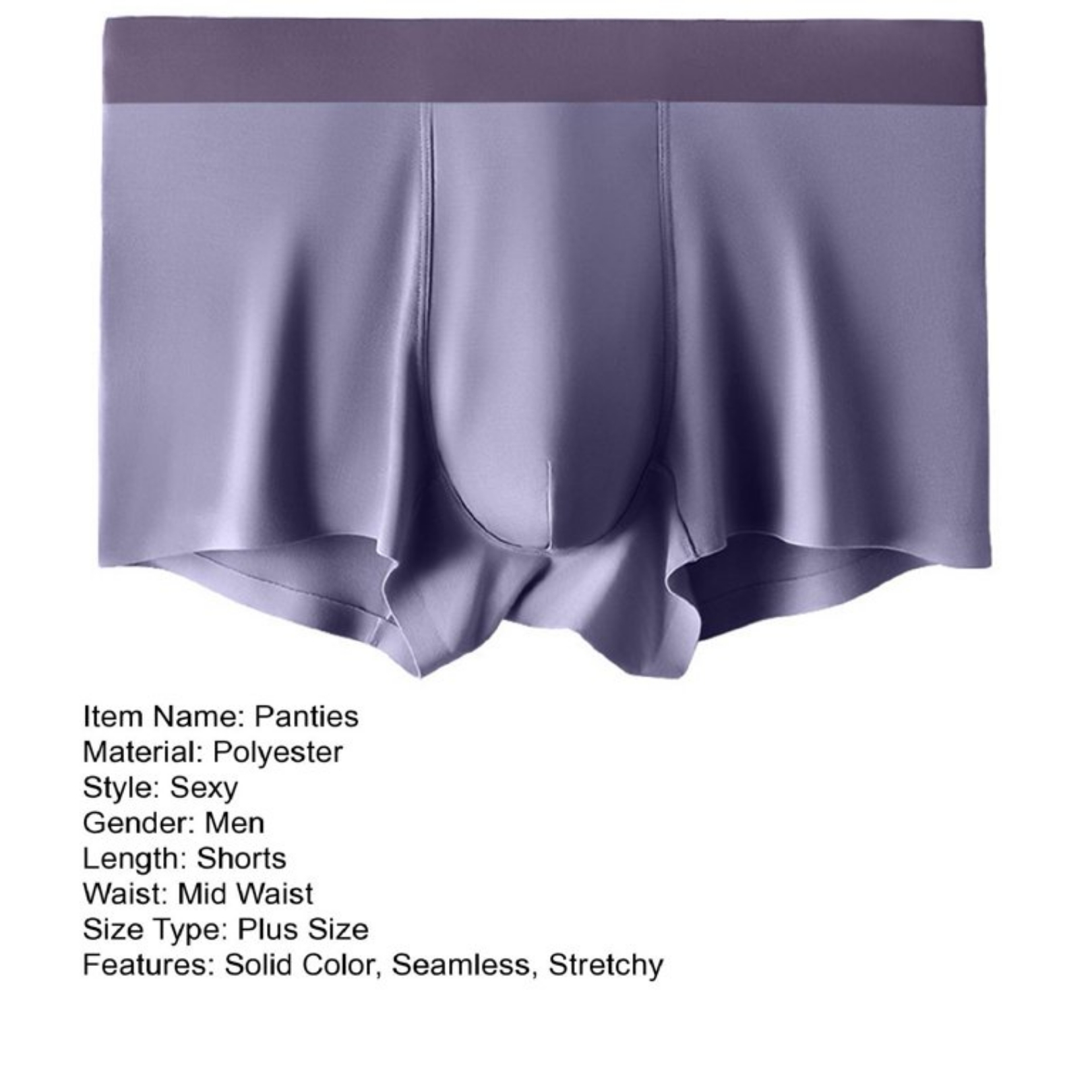 Picture of 2 Pieces Ice Silk Breif Shameless Boxers
