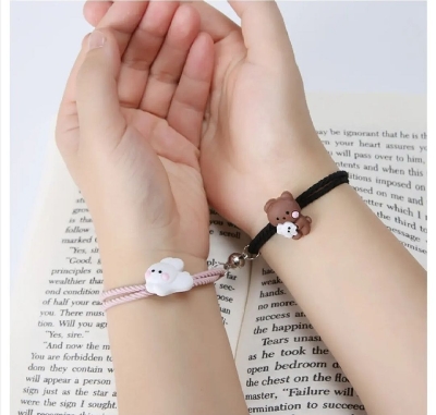 Picture of 1 Pair Hug Bear Couple Friendship Bracelet