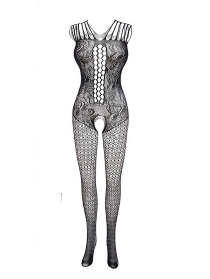 Picture of Net Large Size Tight Set Womens Transparent Open Body Dress