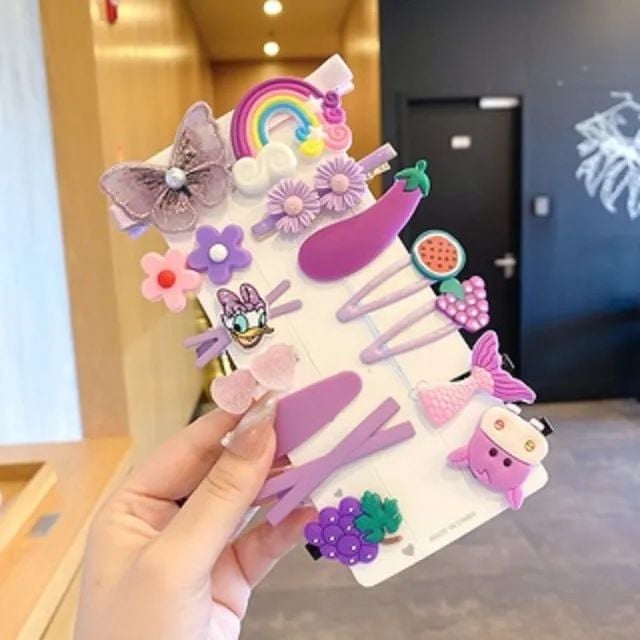 Picture of 14 Pcs Cute Hair Clip Set Bangs Hairpin