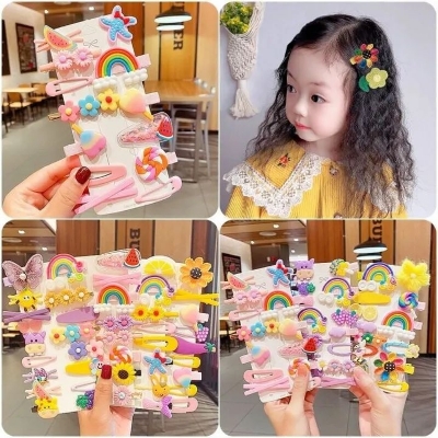 Picture of 14 Pcs Cute Hair Clip Set Bangs Hairpin