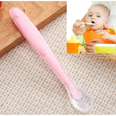 Picture of Baby Silicone Feeding Spoon with Long Handle