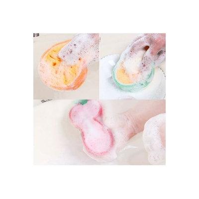 Picture of Cute Fruit Shaped Soft Bath Sponge Shower Brush Dead Skin Removal Body Scrubber Exfoliating Cleaner for Women Men Kids