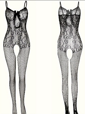 Picture of Plus Size Fishnet Teddy  Bodystocking  For Valentines Day