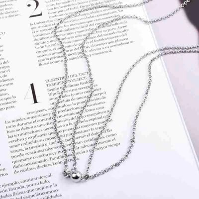 Picture of TikTok Same Style Magnet Attractive Couple Niche Design Sense Necklace ins No Fading Personality Couple