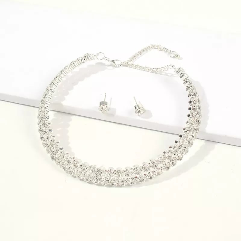 Picture of Elegents Stone Chokers Set With Earrings