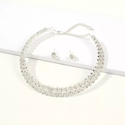 Picture of Elegents Stone Chokers Set With Earrings