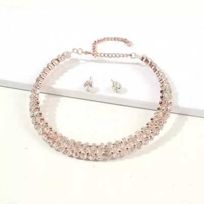 Picture of Elegents Stone Chokers Set With Earrings