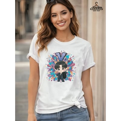 Picture of V Aesthetic Vibes Graphic BTS T-Shirt 💜