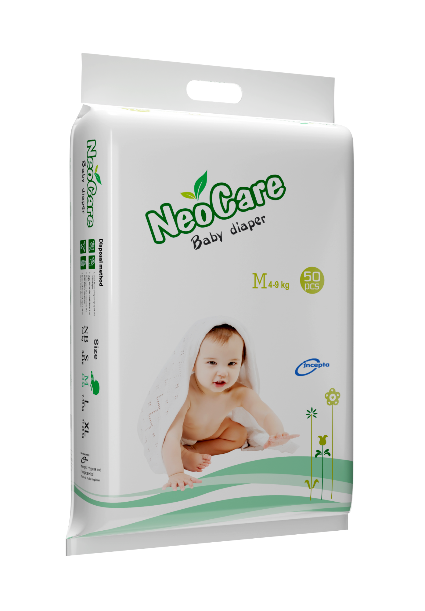 Picture of Neocare Baby Diaper M-50pcs (4-9 kg)
