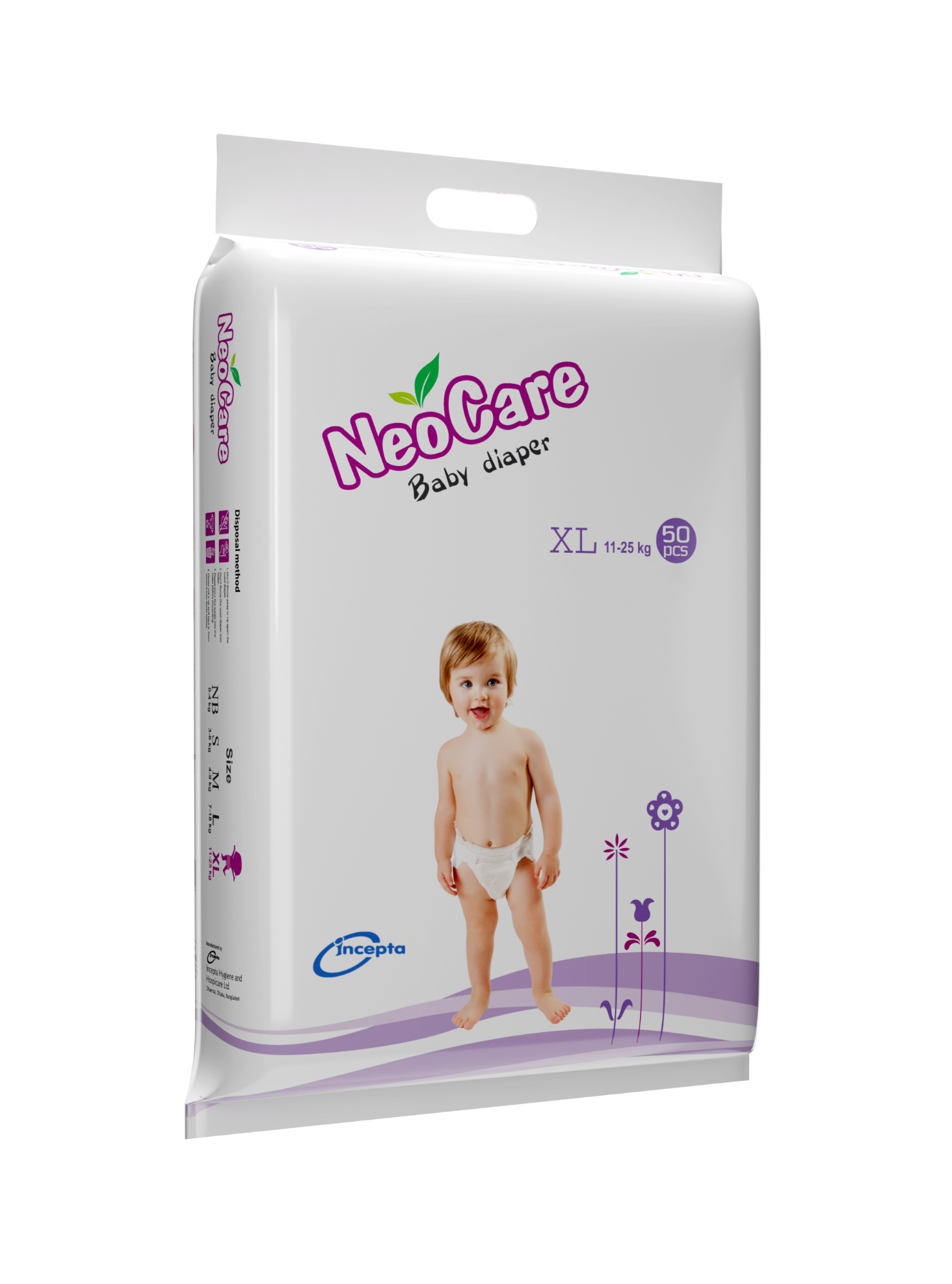 Picture of Neocare Baby Belt Diaper XL-50 pcs (11-25 kg)