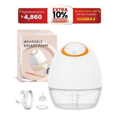 Picture of Wearable Wireless Hands-Free Electric Breast Pump | Ultra-Silent & Portable | Rechargeable Milk Collector