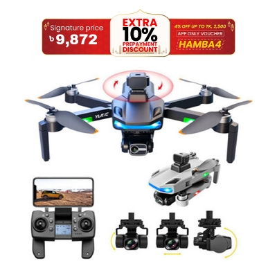 Picture of new f187 drone 4K dual camera wifi fpv obstacle avoidance optical mini quadcopter rc helicopter