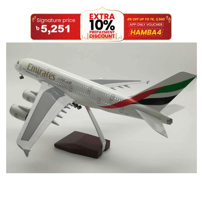 Picture of 1:160 Scale Airbus A380 Airplane Model (45cm) – Passenger Aircraft Toy for Kids & Adults, DIY Assembly Kit, Home & Office Decor, Gift Item
