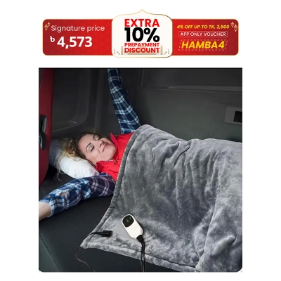 Picture of Electric Heated Blanket 9 Heating Levels flannel Heated Blanket Portable flannel Blanket Quickly Heated Cape Pad