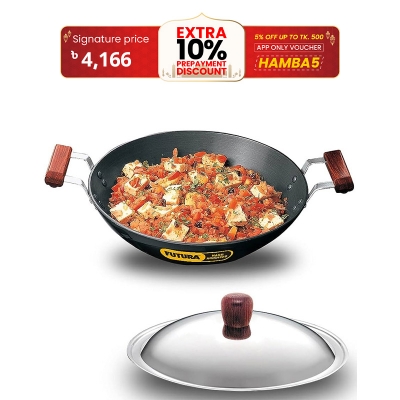 Picture of Hawkins Futura 2.5 Litre Deep Karai with Stainless Steel Lid (AD25S)