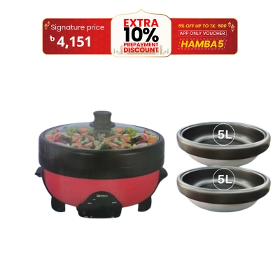 Picture of 5 Liter Double Pot Curry Cooker RedSwiss RSCC-5001