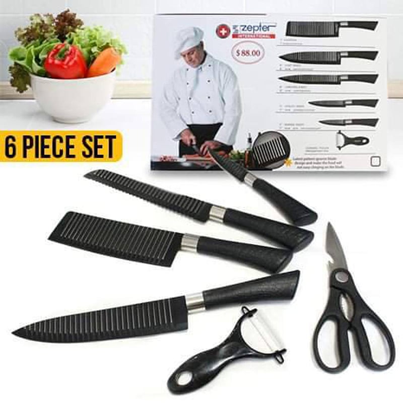 Picture of ZEPTER 6 PC Knife Set for Kitchen Knife Blade Knife Set for Kurbani Kitchen Cooking Knives Steak Knives