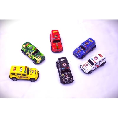 Picture of Back spring racing car multi color toy for kids (Multicolor)