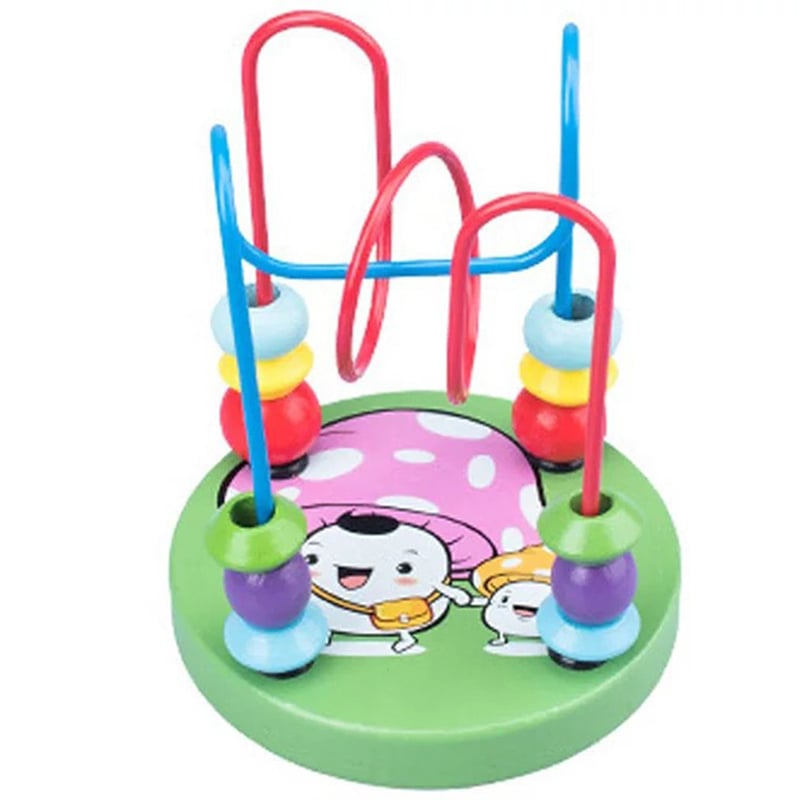 Picture of Wooden Roller Coaster Bead Toys Montessori Early Educational Puzzle Math Toy Colorful Cartoon Animals For Kids Arithmetic TMZ
