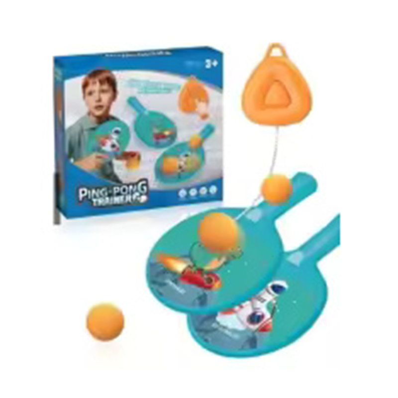 Picture of Table Tennis Trainer Toy for Kids | Ping Pong Practice Trainer with One Click Rope Retraction | Single Racket Indoor Sports Training Set