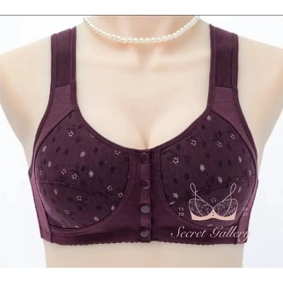 Picture of Imported Printed Front Button Soft Cotton Bra For New Born Baby Feeding (One Piece)