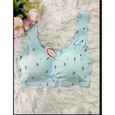 Picture of Women's Ice Silk Padded, With Removable Pads Wire Free Regular Bra Sports bra