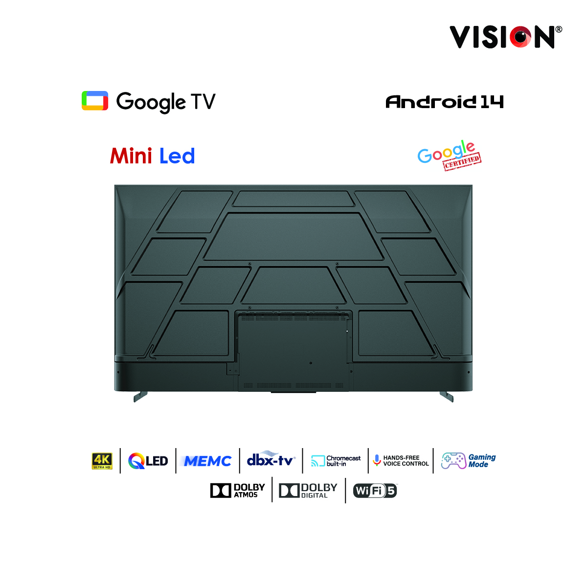 Picture of Vision 65” Mini QLED Google TV 4K MX6 Galaxy Ultra