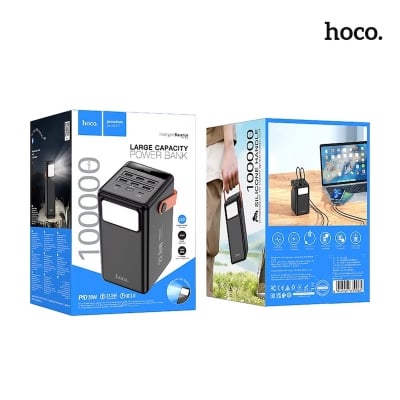 Picture of HOCO MMJ-20 PD 20W Fast Charging 100000mAh (1 Lakh mAh) Power Bank With Flash Light Portable Charging Station With 14 Days Free Return & 3 Months Warranty