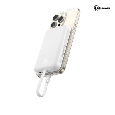 Picture of Baseus Magnetic 30W 10000mAh Power Bank With Built-in USB-C Cable