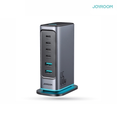 Picture of JOYROOM JR-TCM02 65W High Speed Multi-port Universal GAN Charger- Black