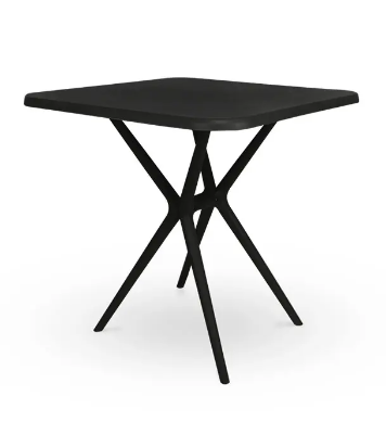 Picture of Restaurant Table Square 4 Seated P/L - Black