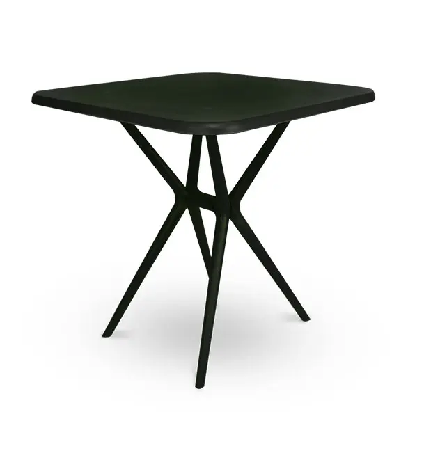 Picture of Restaurant Table Square 4 Seated P/L - Black