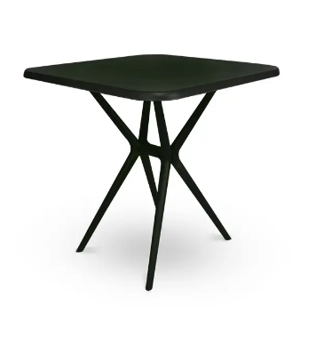 Picture of Restaurant Table Square 4 Seated P/L - Black