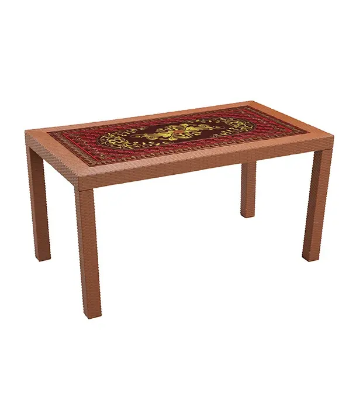 Picture of Caino Dinner Table 6 Seat P/L Print Majesty - EB