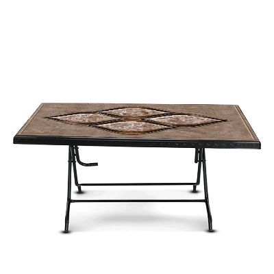 Picture of Deco Table 6 Seat S/L Print Infinity-Black