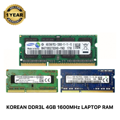Picture of Samsung Micron Hynix 4GB DDR3L 1600MHz PC3L-12800s CL11 204Pin SO-DIMM Laptop Ram 