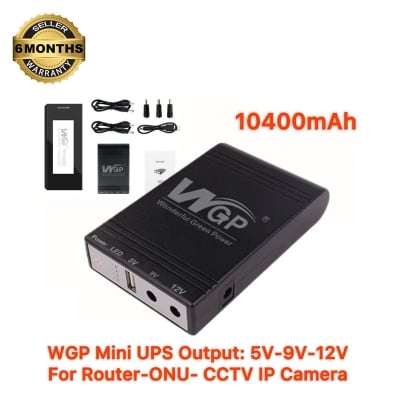 Picture of WGP Mini UPS 10400mAh For Router, ONU, CC Camera, WIFI IP Camera Output-5Volt, 9Volt, 12Volt 