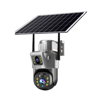 Picture of MaxGen V380 PRO Dual Lens Solar VCS09-4G Sim Supported Battery Backup PTZ IP Camera 6MP Outdoor Waterproof 360 Degree Wide Angle Auto Tracking Color Night Vision Two Way Audio PTZ CCTV Camera (Multicolor)
