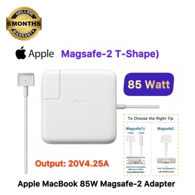 Picture of MacBook Adapter 85W MagSafe-2  T-type Connector A1398 A1424 20V4.24A (for Mac Book Pro Retina display) (White)